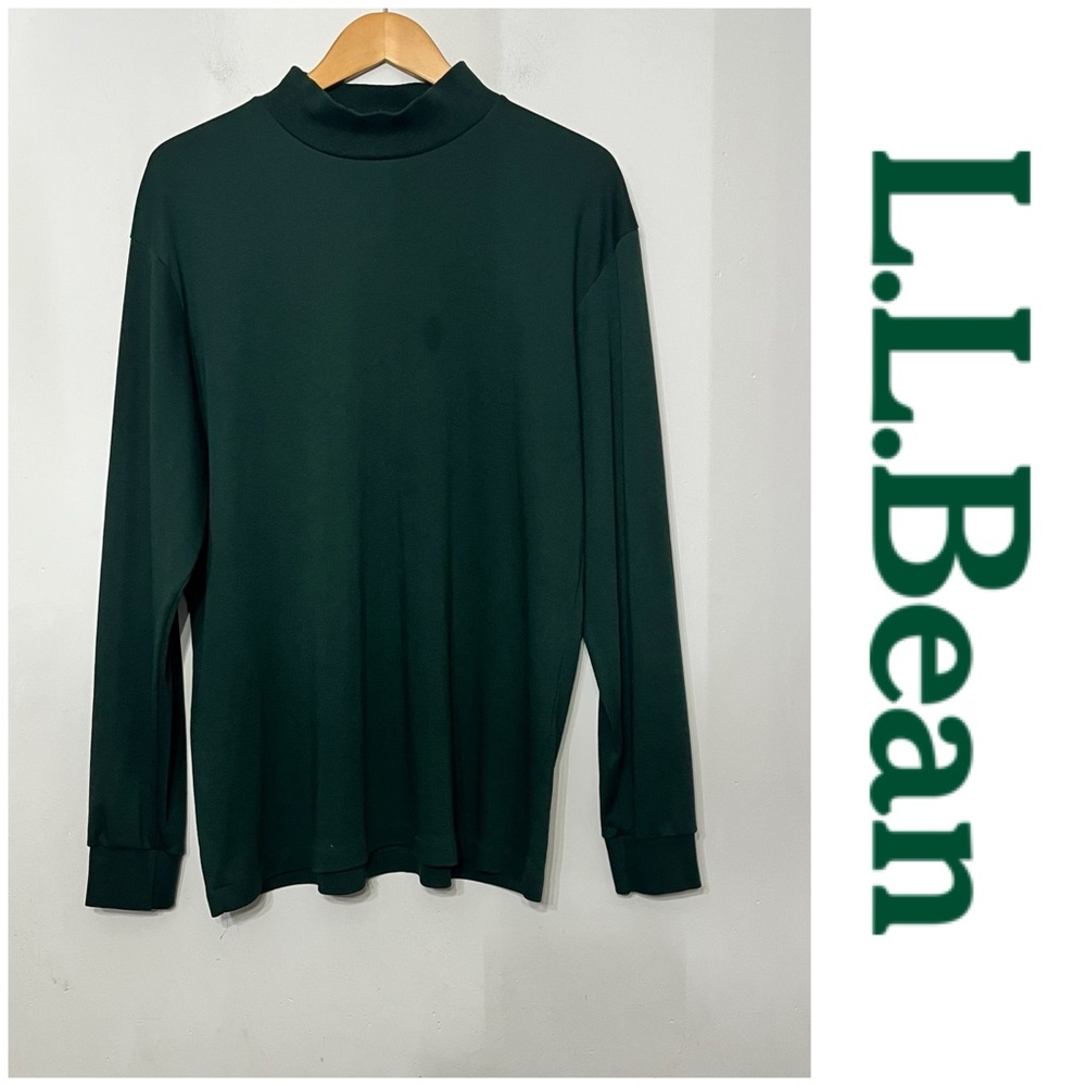 Vintage L.L. Bean Men’s Mock Neck Base Layer Shirt Single Stitch‎ Made in USA XL